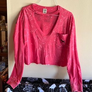 Keyhole PINK crop top